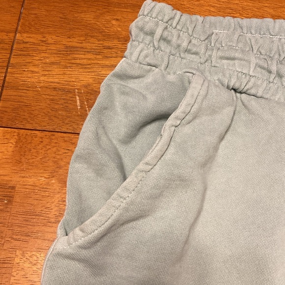 YoungLA Mens Size L Light Green Terry Knit Athletic Shorts 100% Cotton Workout - Picture 5 of 12